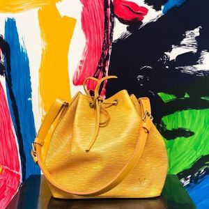 Authentic LOUIS VUITTON Yellow Epi Petit Noe​